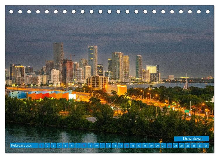Produktbild: Colorful Miami (Desk Calendar 2026 DIN A5 landscape), CALVENDO 12 Month DeskCalendar