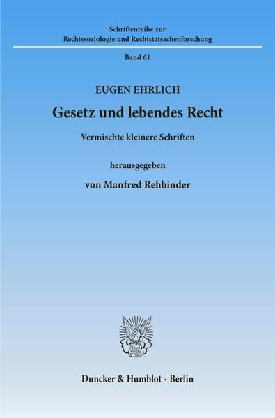 Produktbild: Gesetz und lebendes Recht.