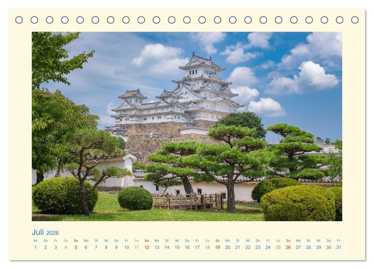 Produktbild: Eine Reise durch Japan (Tischkalender 2026 DIN A5 quer), CALVENDO Monatskalender