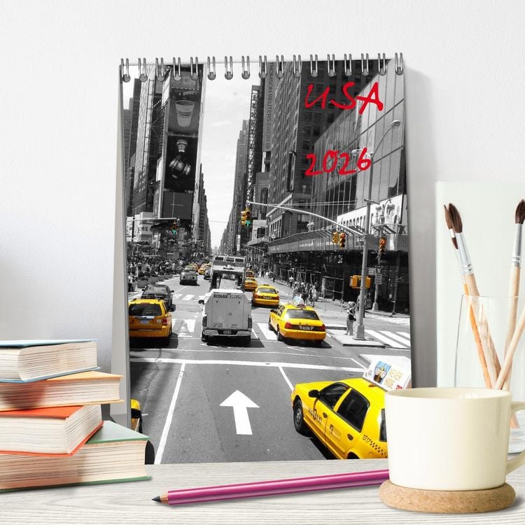 Produktbild: USA 2026 (Tischkalender 2026 DIN A5 hoch), CALVENDO Monatskalender