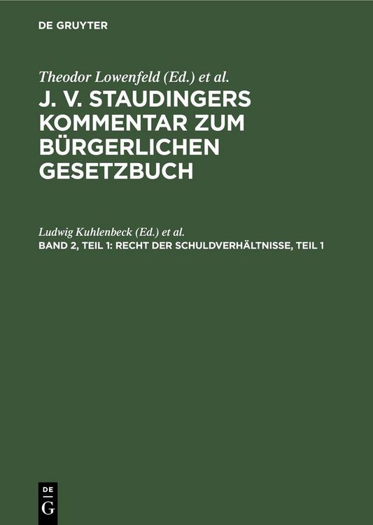 Produktbild: Recht der Schuldverh&auml;ltnisse, Teil 1