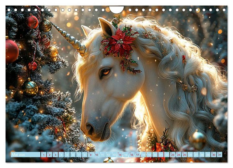 Produktbild: Zwischen Glitzer und Fantasie-Einh&ouml;rner durchs Jahr (Wandkalender 2026 DIN A4 quer), CALVENDO Monatskalender