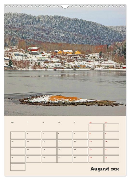 Produktbild: Winterliches Oslo - Terminplaner (Wandkalender 2026 DIN A3 hoch), CALVENDO Monatskalender