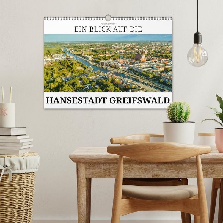 Produktbild: Ein Blick auf die Hansestadt Greifswald (Wandkalender 2026 DIN A3 quer), CALVENDO Monatskalender
