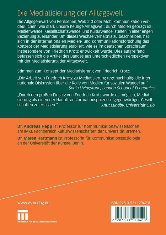 Produktbild: Die Mediatisierung der Alltagswelt