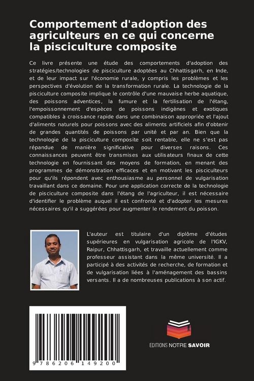 Produktbild: Comportement d'adoption des agriculteurs en ce qui concerne la pisciculture composite