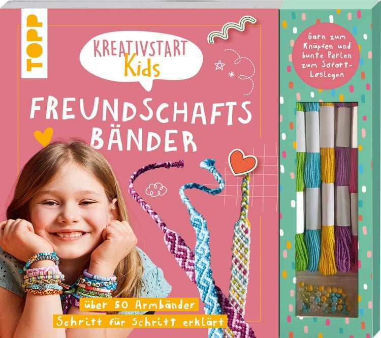 Produktbild: Kreativstart Kids Freundschaftsb&auml;nder. Anleitungsbuch und Material
