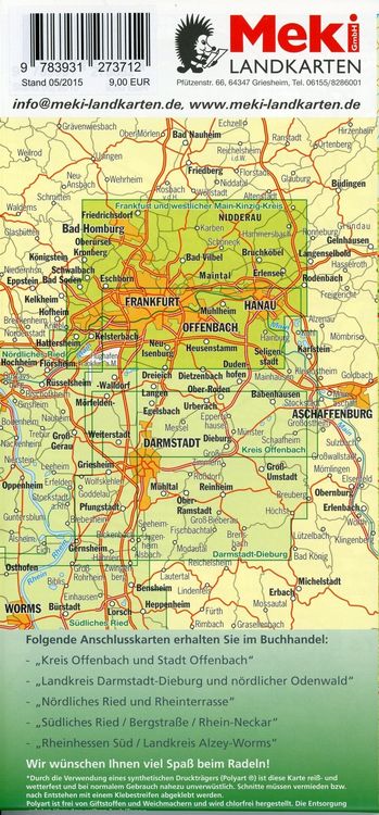 Produktbild: Frankfurt am Main und westlicher Main-Kinzig-Kreis. Radfahren 1 : 30 000