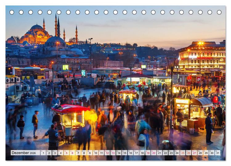 Produktbild: Istanbul - die Stadt zwischen zwei Welten (Tischkalender 2026 DIN A5 quer), CALVENDO Monatskalender