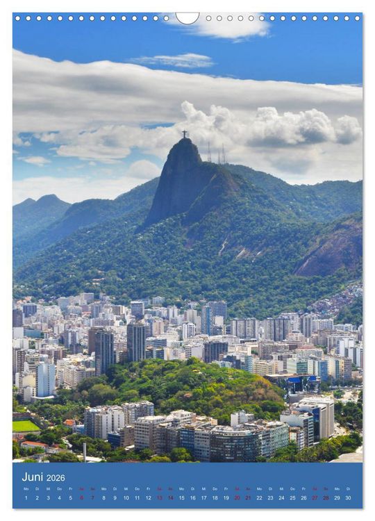 Produktbild: Erlebe mit mir Rio de Janeiro (Wandkalender 2026 DIN A3 hoch), CALVENDO Monatskalender