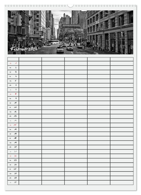 Produktbild: NEW YORK CITY Teamplaner (hochwertiger Premium Wandkalender 2026 DIN A2 hoch), Kunstdruck in Hochglanz