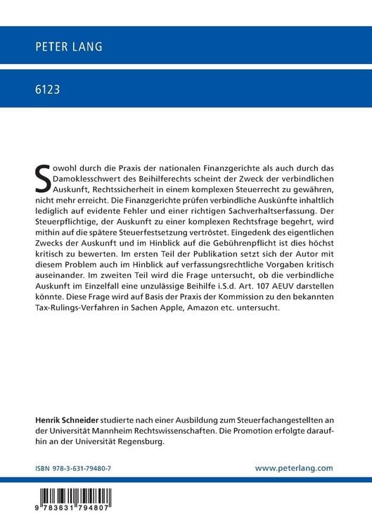 Produktbild: Die verbindliche Auskunft nach &sect; 89 Abs. 2 AO als Instrument der Rechtssicherheit?