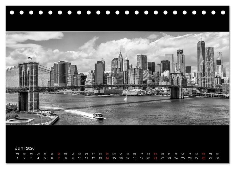 Produktbild: NEW YORK CITY H&ouml;hepunkte im Panoramaformat (Tischkalender 2026 DIN A5 quer), CALVENDO Monatskalender