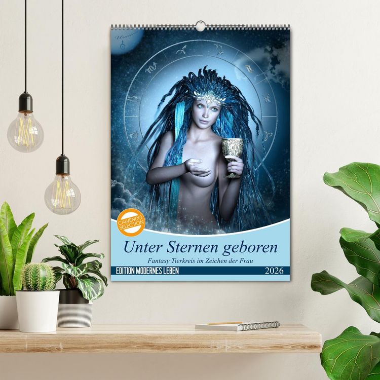 Produktbild: Unter Sternen geboren - Fantasy Tierkreis im Zeichen der Frau (Wandkalender 2026 DIN A2 hoch), CALVENDO Monatskalender