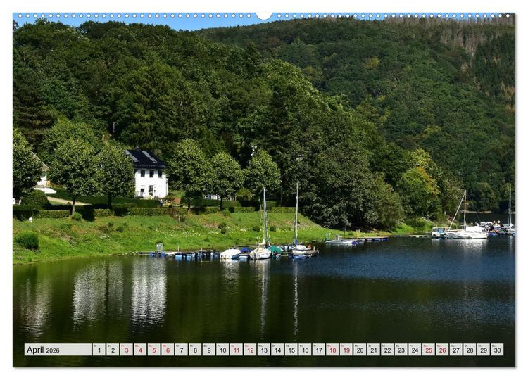 Produktbild: Rurberg und Woffelsbach - Leben wo andere Urlaub machen, in der Eifel (hochwertiger Premium Wandkalender 2026 DIN A2 quer), Kunstdruck in Hochglanz