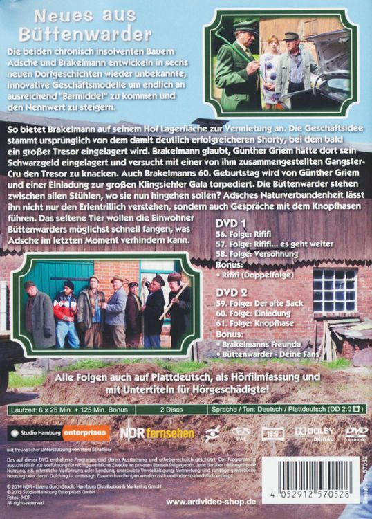 Produktbild: Neues aus B&uuml;ttenwarder - Folgen 56-61 [2 DVDs]