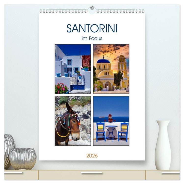 Produktbild: Santorini im Focus (hochwertiger Premium Wandkalender 2026 DIN A2 hoch), Kunstdruck in Hochglanz