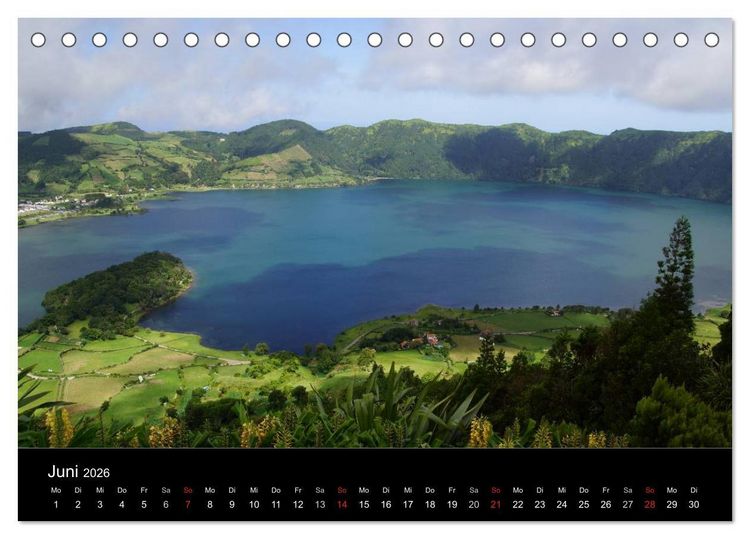 Produktbild: Azoren - bezaubernde Inselwelt. Eindr&uuml;cke auf Sao Miguel (Tischkalender 2026 DIN A5 quer), CALVENDO Monatskalender