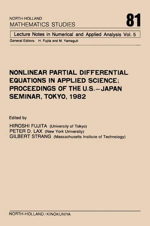 Produktbild: Nonlinear Partial Differential Equations in Applied Science