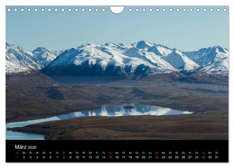 Produktbild: South Island - Neuseelands S&uuml;dinsel (Wandkalender 2026 DIN A4 quer), CALVENDO Monatskalender