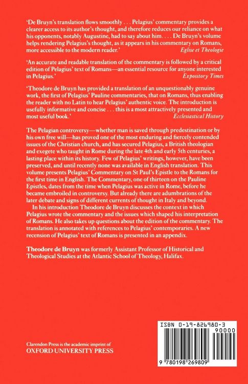 Produktbild: Pelagius's Commentary on St Paul's Epistle to the Romans