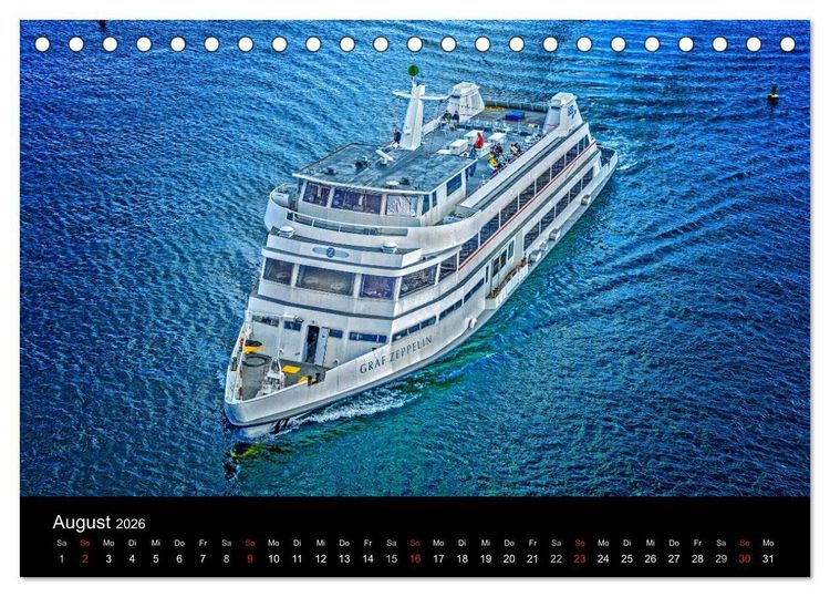 Produktbild: Bodensee-Schiffe und Boote (Tischkalender 2026 DIN A5 quer), CALVENDO Monatskalender