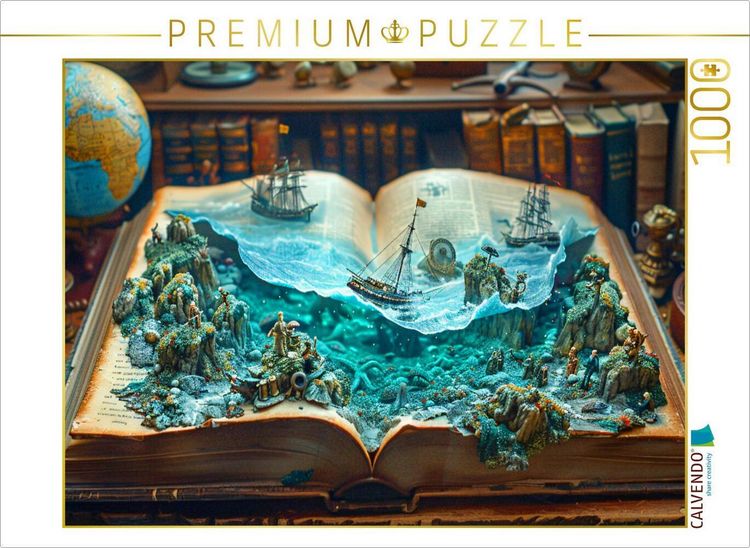 Produktbild: CALVENDO Puzzle Der tiefe Ozean in B&uuml;chern | 1000 Teile Lege-Gr&ouml;&szlig;e 64x48cm Foto-Puzzle f&uuml;r gl&uuml;ckliche Stunden
