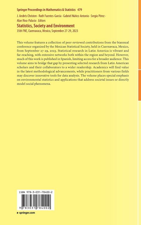Produktbild: Statistics, Society and Environment
