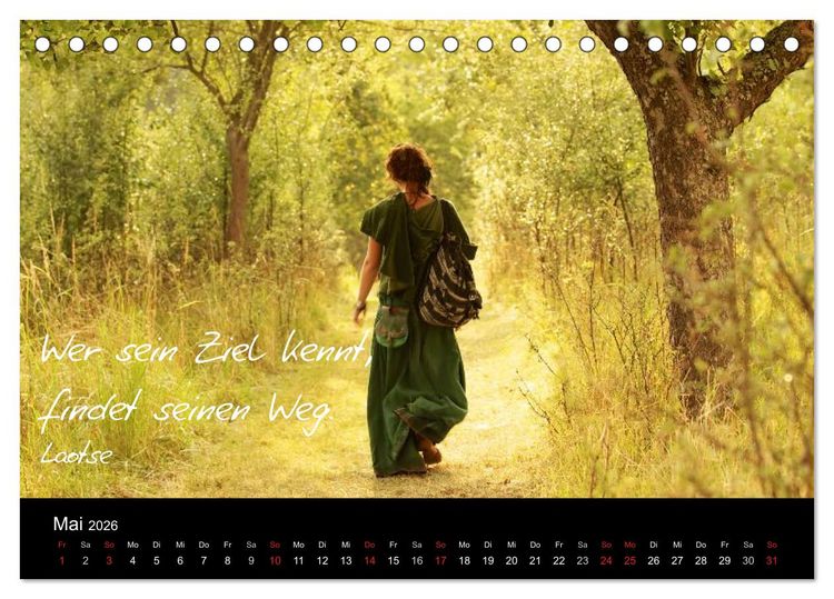 Produktbild: Poetische Wege (Tischkalender 2026 DIN A5 quer), CALVENDO Monatskalender