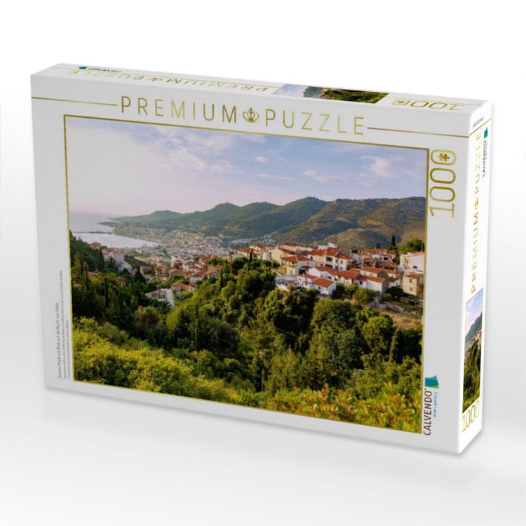 Produktbild: CALVENDO Puzzle Samos-Stadt mit Blick auf die Bucht von Vathy | 1000 Teile Lege-Gr&ouml;&szlig;e 64x48cm Foto-Puzzle f&uuml;r gl&uuml;ckliche Stunden