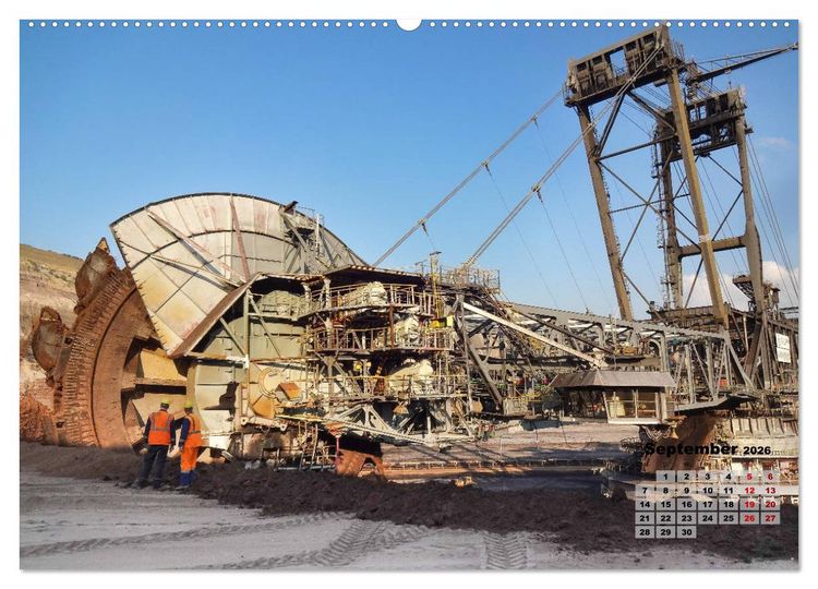 Produktbild: Giganten im Tagebau Garzweiler II (hochwertiger Premium Wandkalender 2026 DIN A2 quer), Kunstdruck in Hochglanz