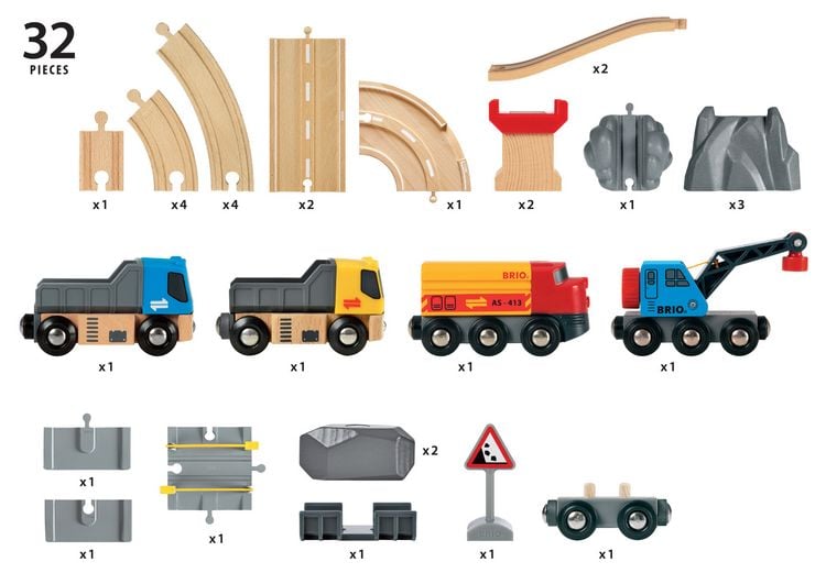 Produktbild: Brio Stra&szlig;en und Schienen Steinverlade Set