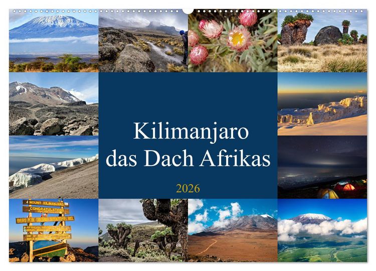 Produktbild: Kilimanjaro - das Dach Afrikas (Wandkalender 2026 DIN A2 quer), CALVENDO Monatskalender