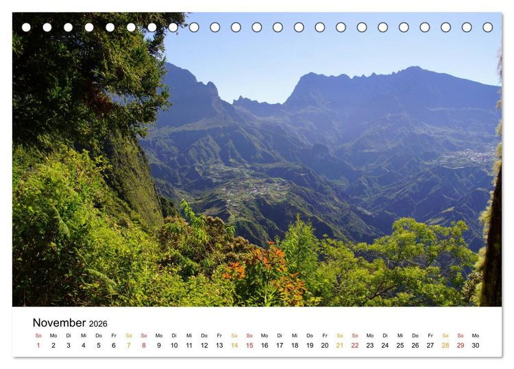 Produktbild: La R&eacute;union - Auf der Insel der Gef&uuml;hle (Tischkalender 2026 DIN A5 quer), CALVENDO Monatskalender