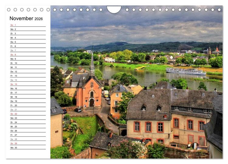 Produktbild: Der wundersch&ouml;nen Mosel entlang &ndash; Von Koblenz bis Trier (Wandkalender 2026 DIN A4 quer), CALVENDO Monatskalender