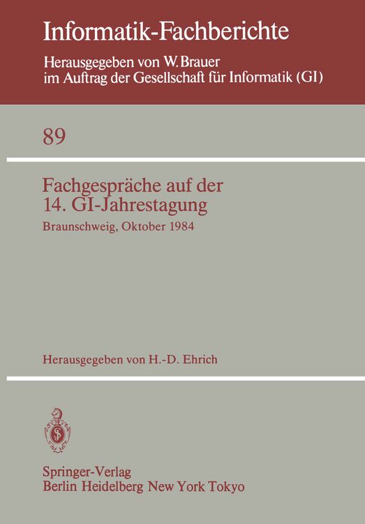 Produktbild: Fachgespr&auml;che auf der 14. GI-Jahrestagung