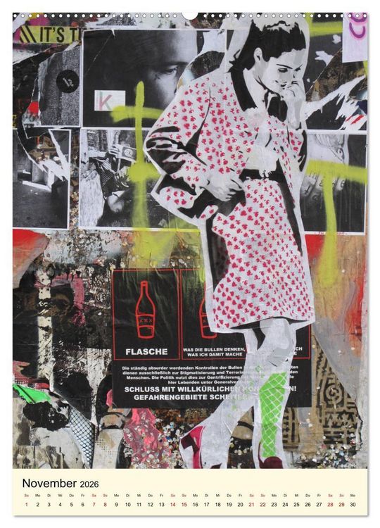 Produktbild: Flower Power in StreetArt (hochwertiger Premium Wandkalender 2026 DIN A2 hoch), Kunstdruck in Hochglanz