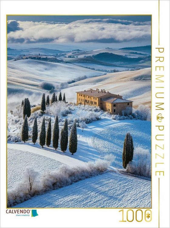 Produktbild: CALVENDO Puzzle Genie&szlig;e die klare Winterluft und das warme Licht &uuml;ber Olivenhainen und Weinbergen | 1000 Teile Lege-Gr&ouml;&szlig;e 64x48cm Foto-Puzzle f&uuml;r gl&uuml;c