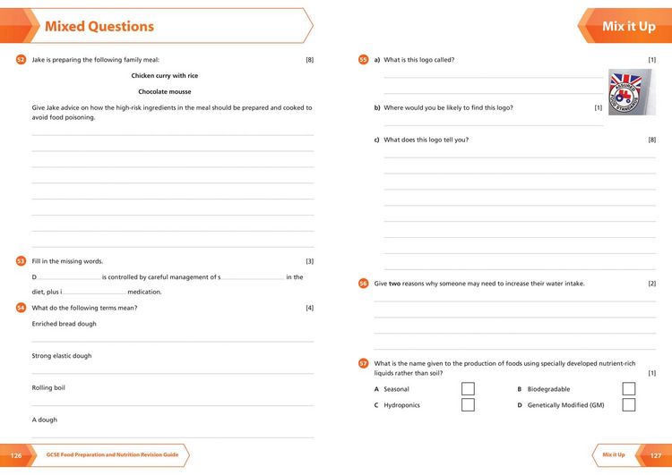 Produktbild: AQA GCSE 9-1 Food Preparation & Nutrition Complete Revision & Practice