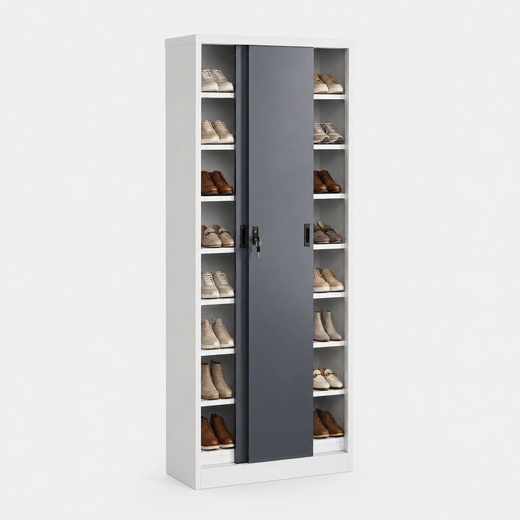 Produktbild: Stahl Schuhschrank Malivo 80 x 180 x 40 cm