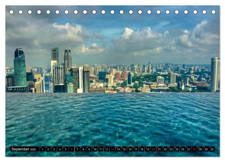 Produktbild: Singapur - Einzigartige Skylines (Tischkalender 2026 DIN A5 quer), CALVENDO Monatskalender