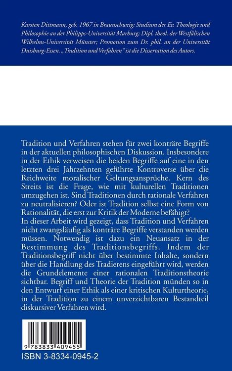Produktbild: Tradition und Verfahren