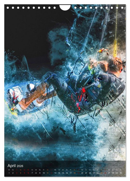Produktbild: Kitesurfen - einfach cool (Wandkalender 2026 DIN A4 hoch), CALVENDO Monatskalender