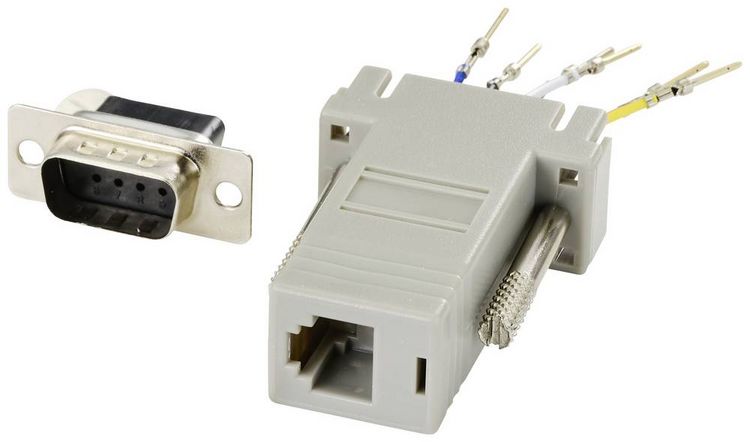 Produktbild: TRU COMPONENTS D-SUB Adapter D-SUB-Stecker 9pol. - RJ12-Buchse 1St.