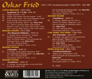 Produktbild: Fried/Chor & Kapelle Der Staatsoper Berlin: Oskar Fried-Sche