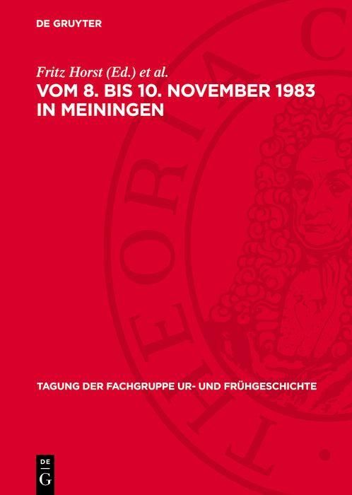 Produktbild: Vom 8. bis 10. November 1983 in Meiningen
