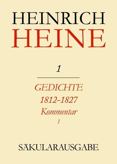 Produktbild: Gedichte 1812-1827. Kommentar