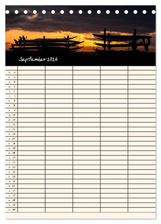 Produktbild: Noch mehr F&ouml;hrweh Familienplaner (Tischkalender 2026 DIN A5 hoch), CALVENDO Monatskalender
