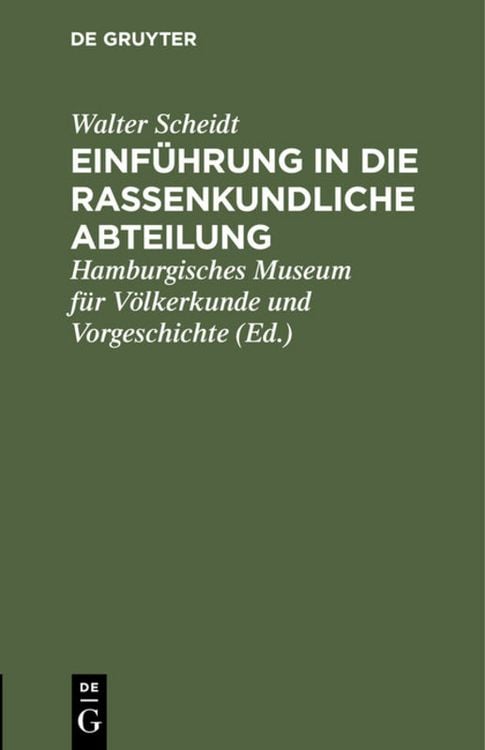 Produktbild: Einf&uuml;hrung in die rassenkundliche Abteilung