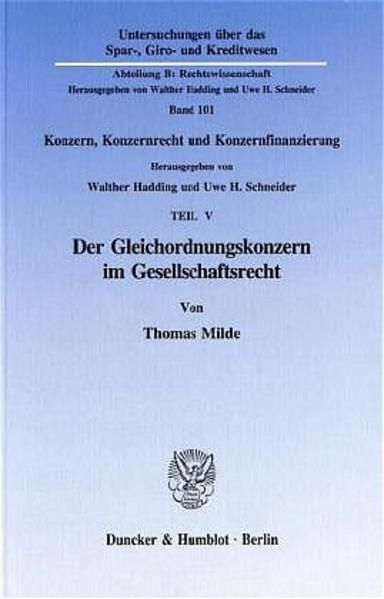 Produktbild: Der Gleichordnungskonzern im Gesellschaftsrecht.